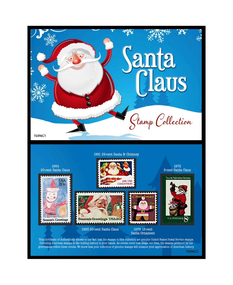 santa postal stamp green - Santa Postal Stamp Green - Posters and