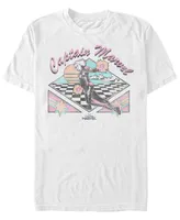 Marvel Men's Captain Retro Checkered Comic, Short Sleeve T-shirt