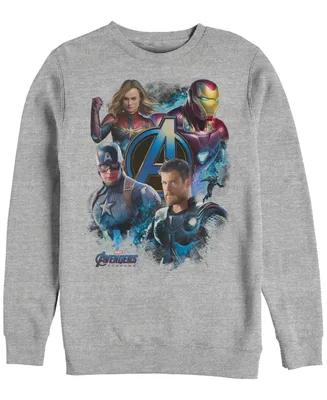 Marvel Men's Avengers Endgame Dream Team Portraits, Crewneck Fleece