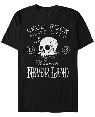 Disney Men's Peter Pan Skull Rock Vintage Inspired, Short Sleeve T-Shirt