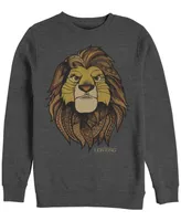 Disney Men's Lion King Noble Simba, Crewneck Fleece