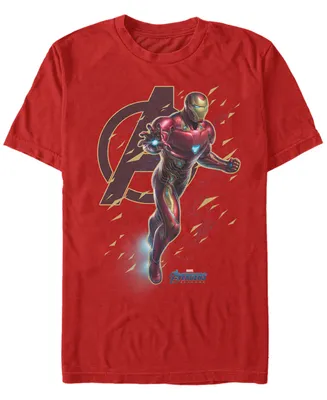 Marvel Men's Avengers Endgame Iron Man Geometric Particles, Short Sleeve T-shirt