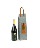 Bey-Berk Uncork Unwind Felt Wine Tote with Accents