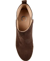 Journee Collection Women's Mylee Perforated Wedge Ankle Booties