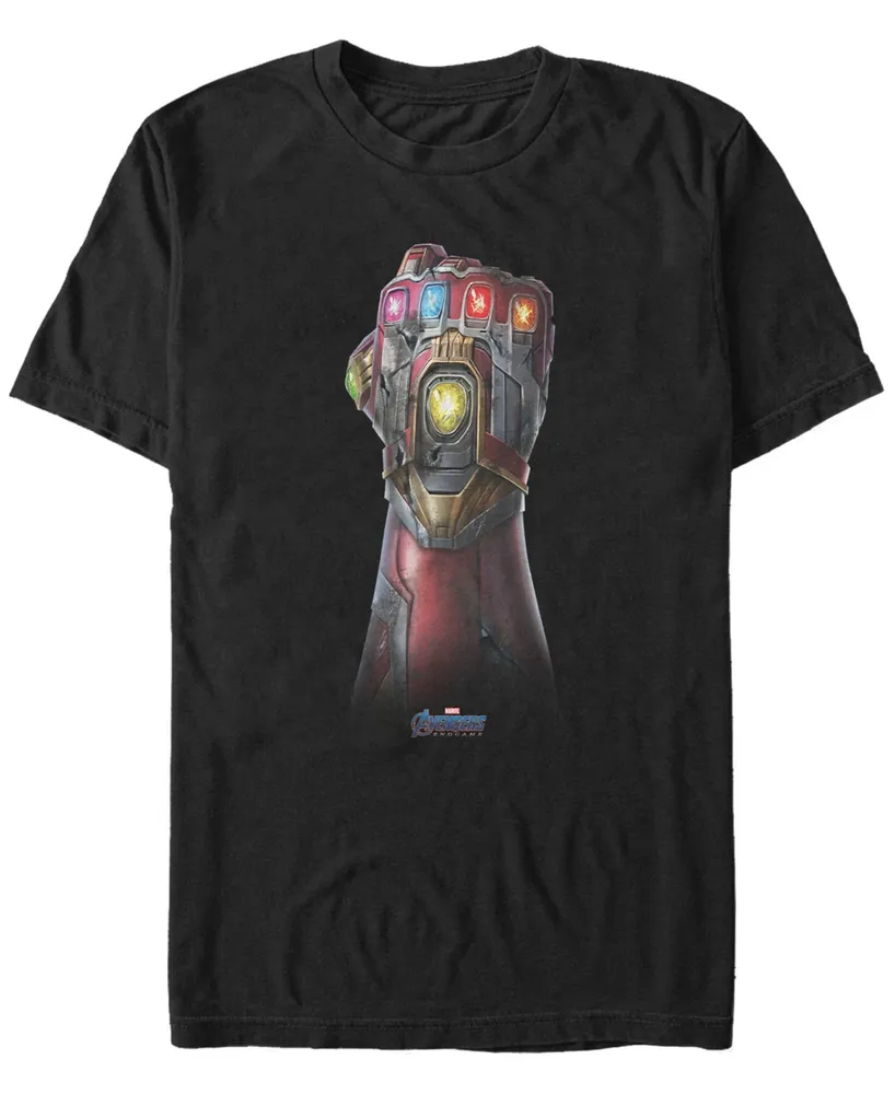 Marvel Men's Avengers Endgame Iron Man Gauntlet Up Close, Short Sleeve T-shirt