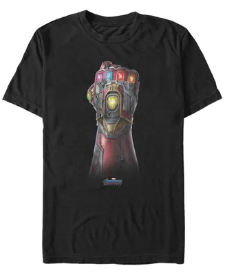 Marvel Men's Avengers Endgame Iron Man Gauntlet Up Close, Short Sleeve T-shirt