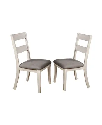 Furniture of America Pierremont Slat Back Side Chair- Set of 2