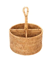 Artifacts Rattan Section Caddy Cutlery Holder