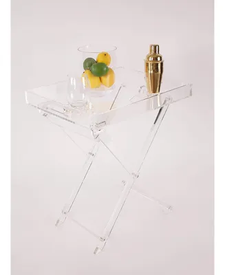 DesignStyles Acrylic Folding Tray Table