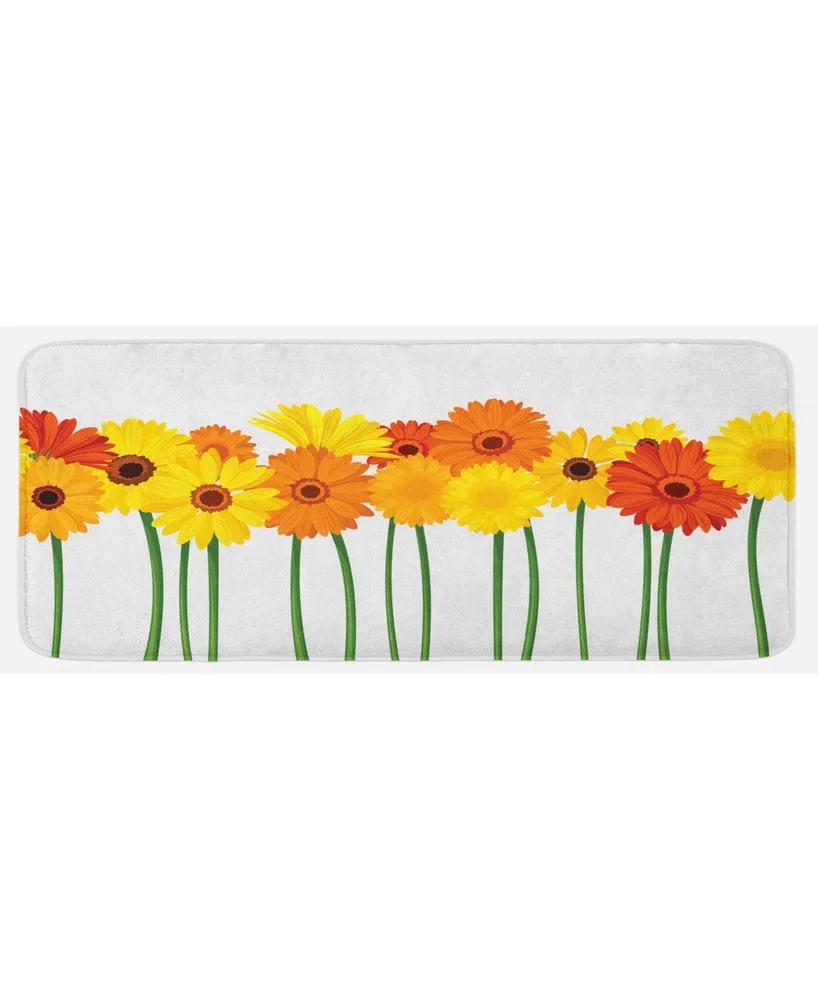 Ambesonne Gerber Daisy Kitchen Mat