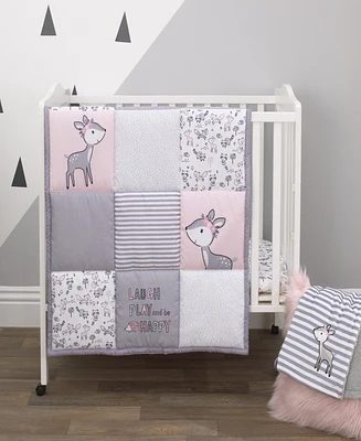 Little Love by NoJo Sweet Deer 3-Piece Crib Bedding Set