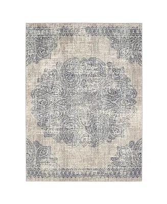 Scott Living Expressions Dharma Medallion Indigo 5'3" x 7'10" Area Rug