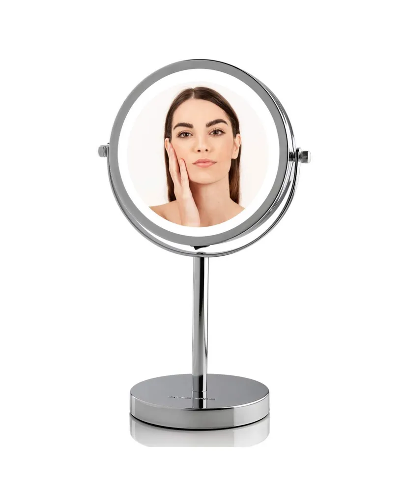 Ovente 6" Dual Sided Tabletop Makeup Mirror with Led