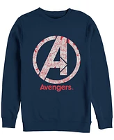 Marvel Men's Avengers Endgame Line Art Logo, Crewneck Fleece