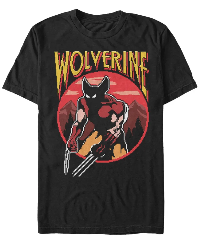 Marvel Men's Classic Games Wolverine Pixel Nes, Short Sleeve T-Shirt