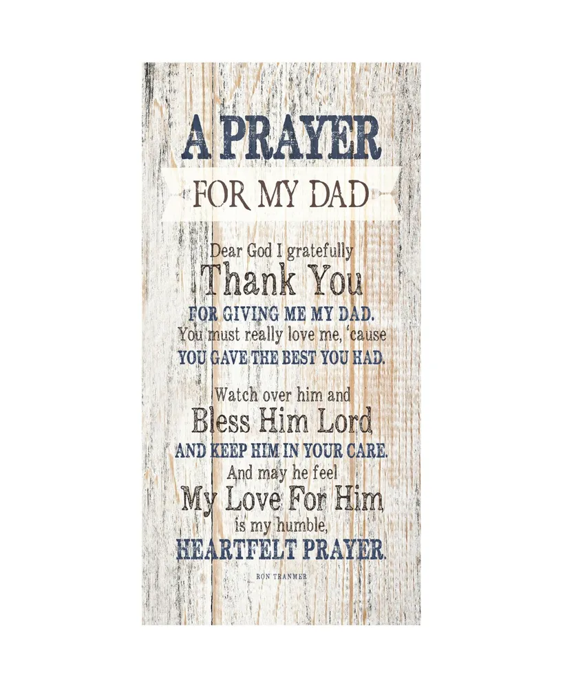 Dexsa Prayer for My Dad Timberland Wood Plaque, 6.75" x 13.63"