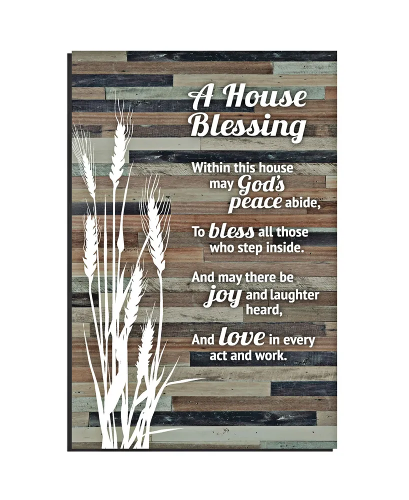 Lela Ollie House Blessing Wood Plaque Easel, 6" x 9"