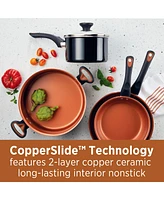 Farberware Glide Copper Ceramic 12-pc. Cookware Set