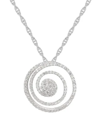 1/2 ct. t.w. Round Shape Diamond Pendant in Sterling Silver