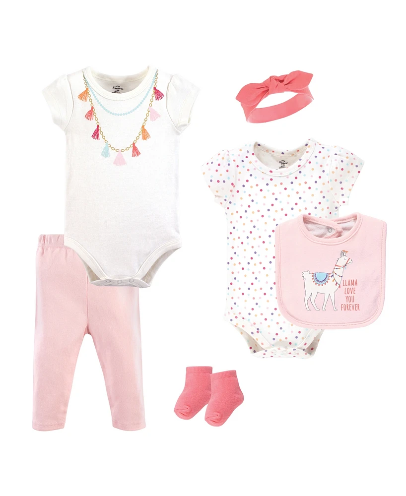 Little Treasure Baby Girls Treasure Baby Layette 6-Piece Set