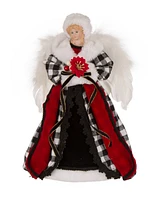 Glitzhome Plaid Angel Tree Top