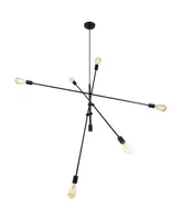 Dainolite 6 Light Incandescent Adjustable Pendant