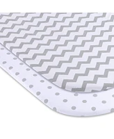 Ely's & Co. Baby Fitted Waterproof Bassinet Sheet 100% Combed Jersey Cotton