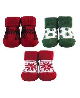 Hudson Baby Baby Boy Christmas Socks 3 Piece Gift Set