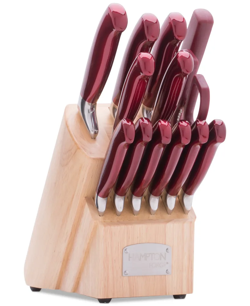 Hampton Forge Argentum Red 14-Pc. Cutlery Block Set