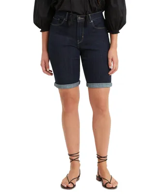 Levi's Women's Stretch Mid Rise Denim Bermuda Shorts