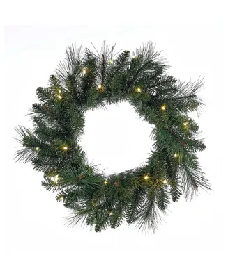 Kurt Adler 18-Inch Battery-Operated Green Led Wreath