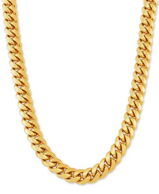 Cuban Link 26" Chain Necklace 18k Gold-Plated Sterling Silver or