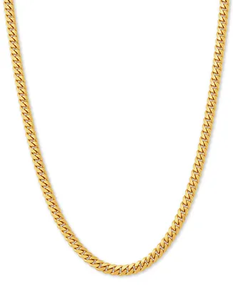 Cuban Link 24" Chain Necklace in 18k Gold-Plated Sterling Silver