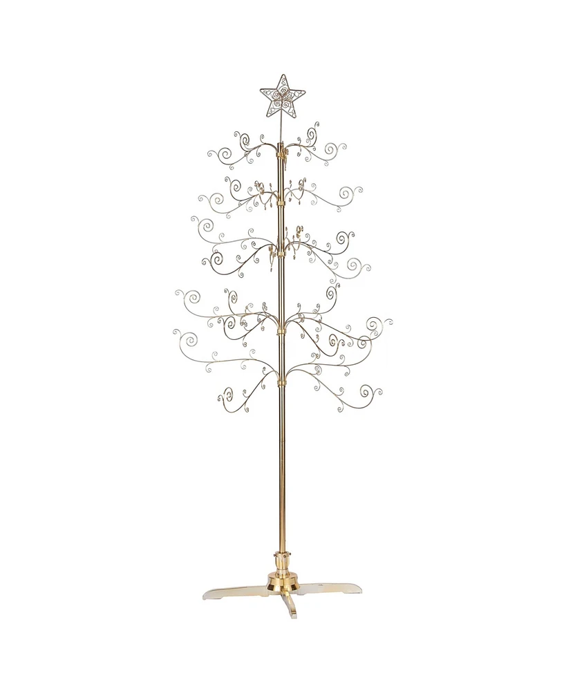 Kurt Adler 7-Foot Revolving Gold Metal Tree