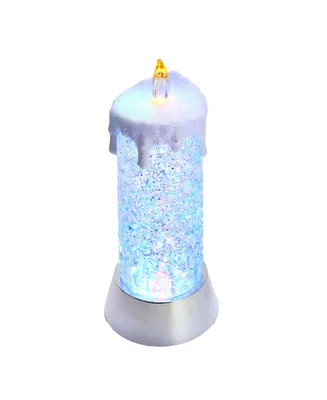 Kurt Adler 9.25-Inch Battery-Operated Color Changing Snowing Candle