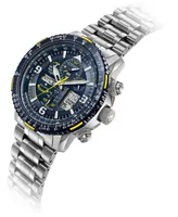 Citizen Eco-Drive Men's Analog-Digital Promaster Blue Angels Skyhawk A-t Stainless Steel Bracelet Watch 46mm