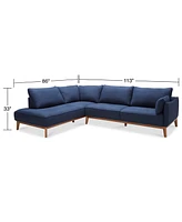 Jollene 113" 2-Pc. Fabric Sectional, Created for Macy's