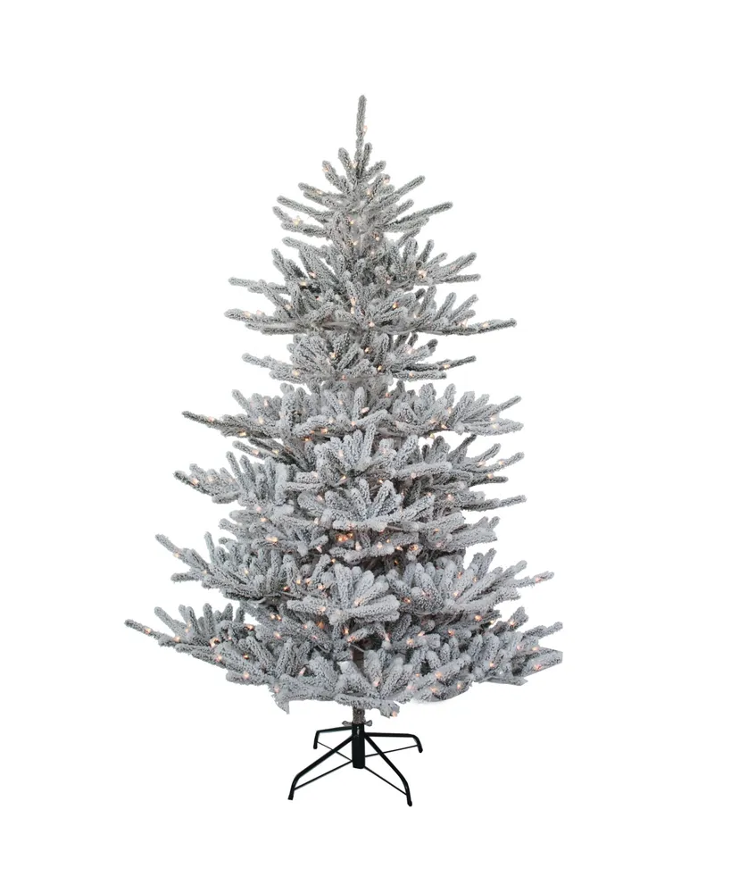 Kurt Adler 7-Foot Pre-Lit Flocked Pine Tree