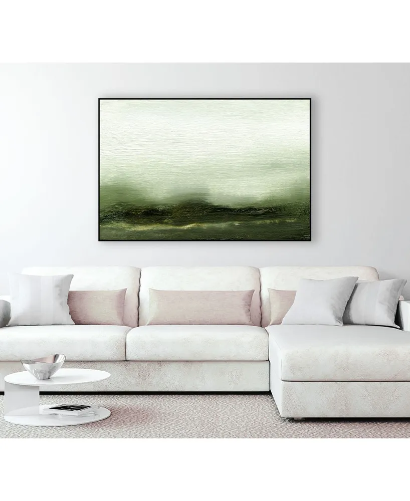 Giant Art 40" x 30" Verdant Iii Art Block Framed Canvas