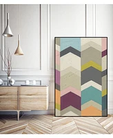 Giant Art 28" x 22" Confetti Prism Iii Art Block Framed Canvas