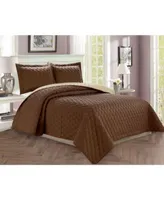 Elegant Comfort Luxury Diamond Design Quilted Coverlet Sets