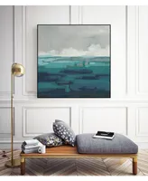 Giant Art 30" x 30" Sea Foam Vista I Art Block Framed Canvas