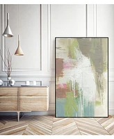 Giant Art 36" x 24" Retro Splash I Art Block Framed Canvas