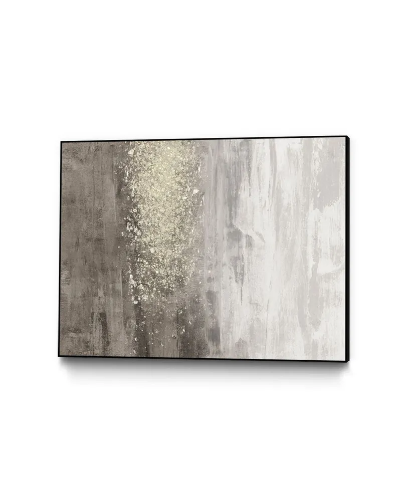 Giant Art 32" x 24" Glitter Rain Ii Art Block Framed Canvas