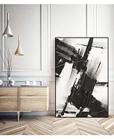 Giant Art 40" x 30" Diagonal Matrix I Art Block Framed Canvas