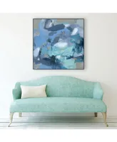 Giant Art 30" x 30" Abstract Blues I Art Block Framed Canvas