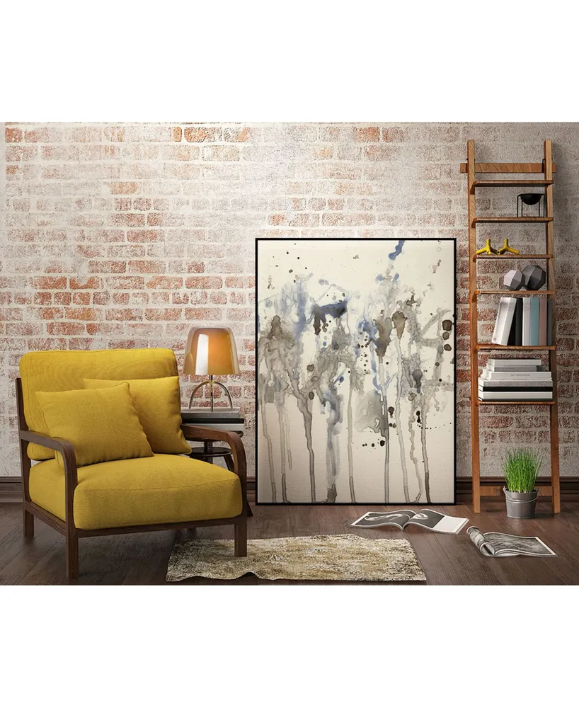 Giant Art 32" x 24" Neutral Splash I Art Block Framed Canvas