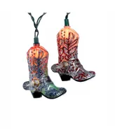 Kurt Adler 10-Light Boots with Glitter Indoor Light Set