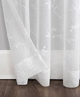 No. 918 Delia 50" x 84" Embroidered Floral Sheer Curtain Panel