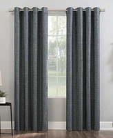 Sun Zero Kline Burlap Weave Thermal Extreme 100% Blackout Grommet Curtain Panel